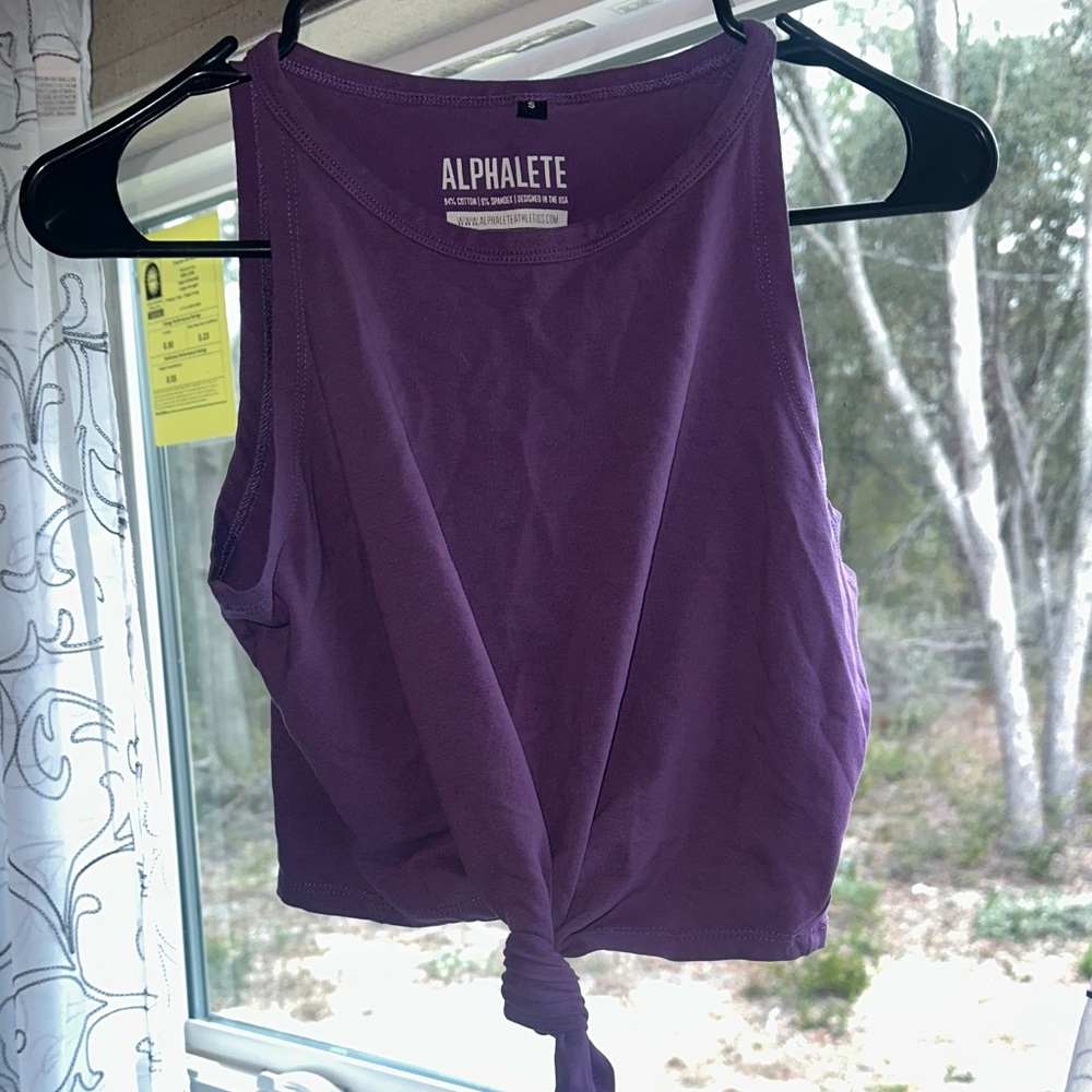 Alphalete Women's Rich Purple Knot Tank Top